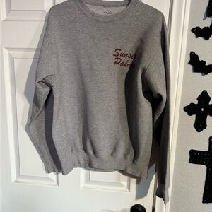 Gray Sweater with Red Text